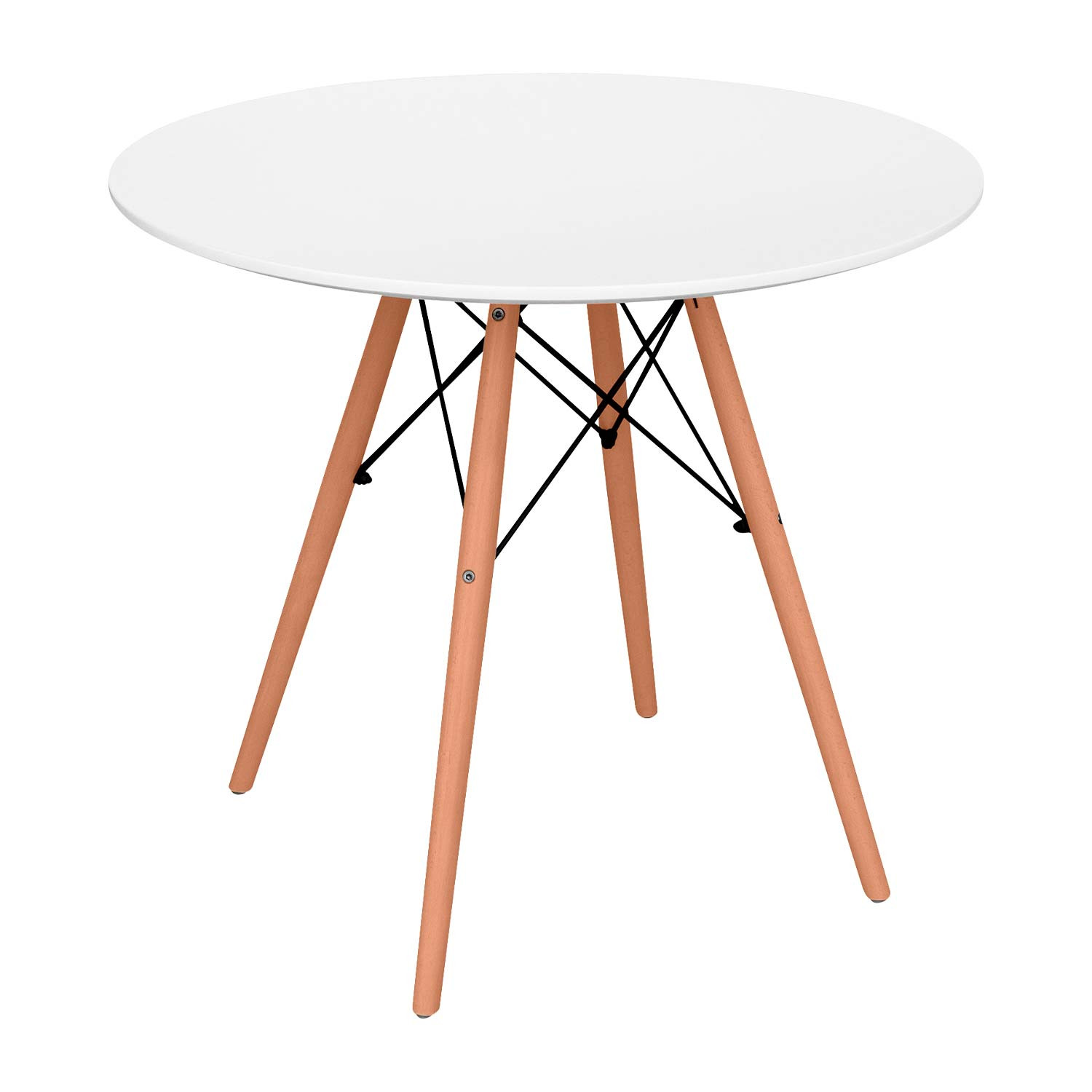 Mesa Redonda de Comedor Estilo Nórdico 74x80cm Thinia Home Mesas de Comedor 1